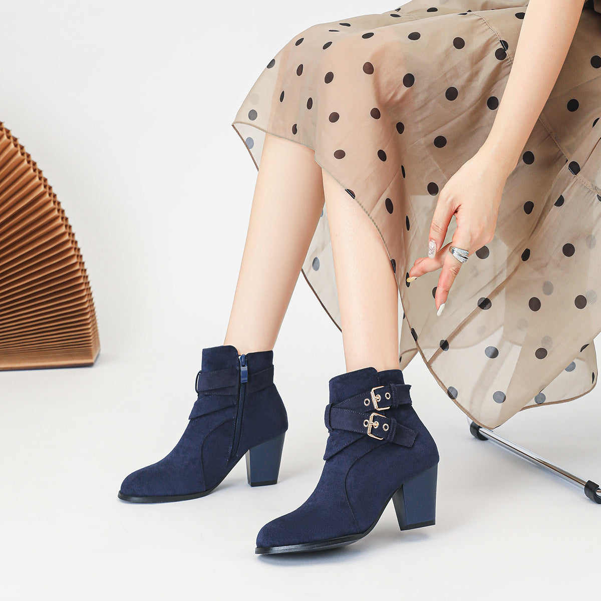 Bottines, tendance, confortables en daim