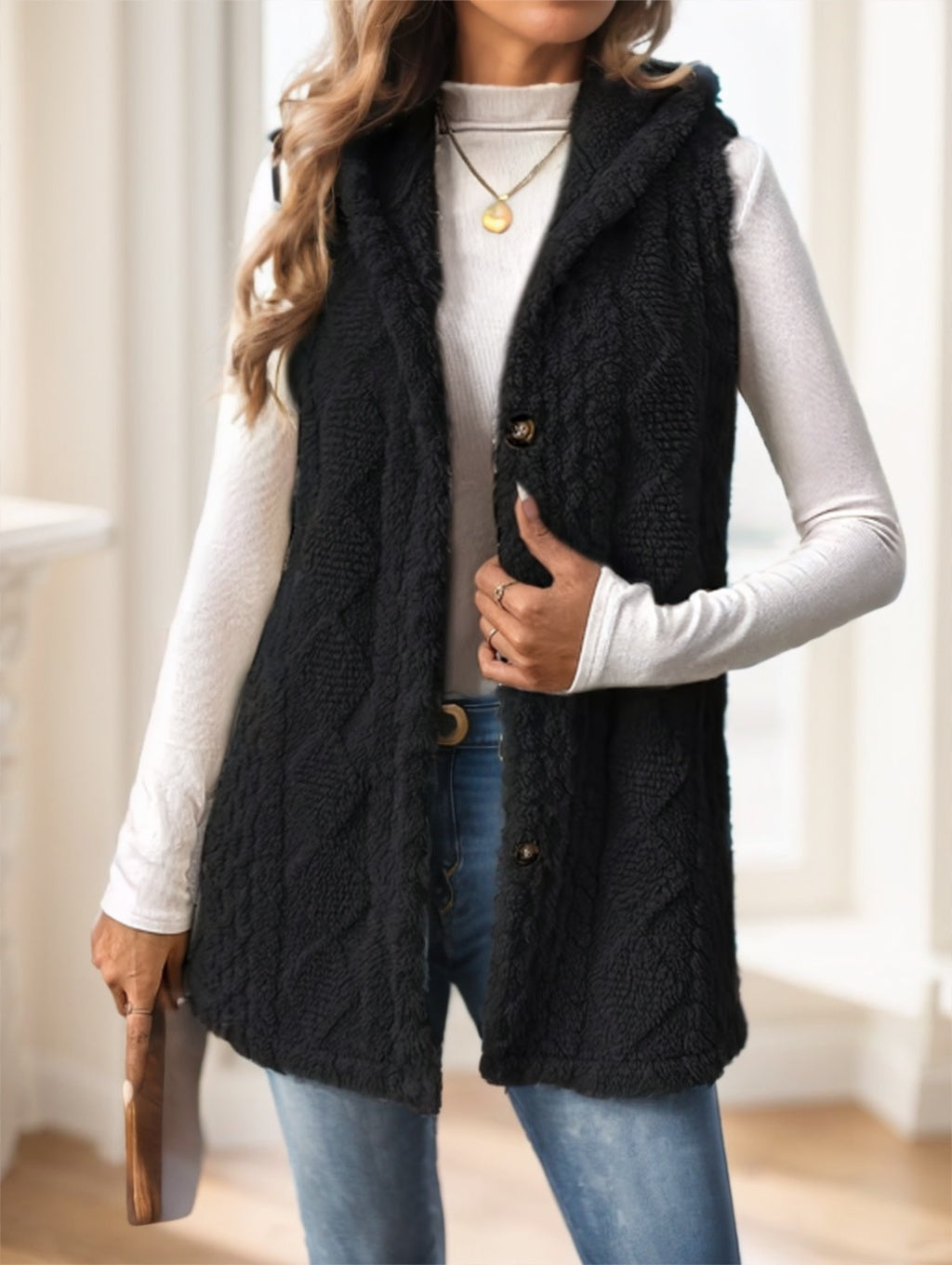 Gilet Polaire à Capuche