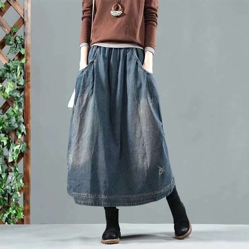 Jupe en jean vintage, élégante