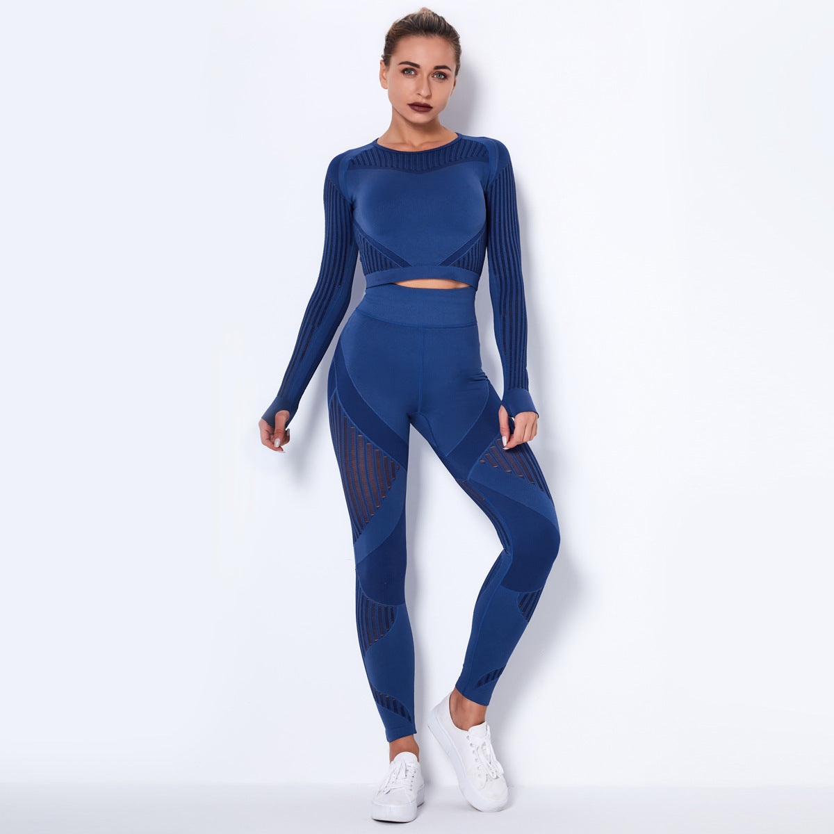 Combinaison de yoga absorbante à manches longues