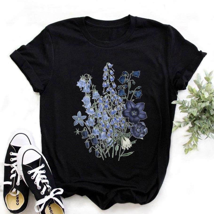 T-shirt noir à motif vélo