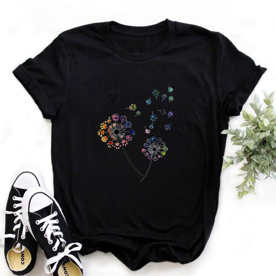 T-shirt noir à motif vélo