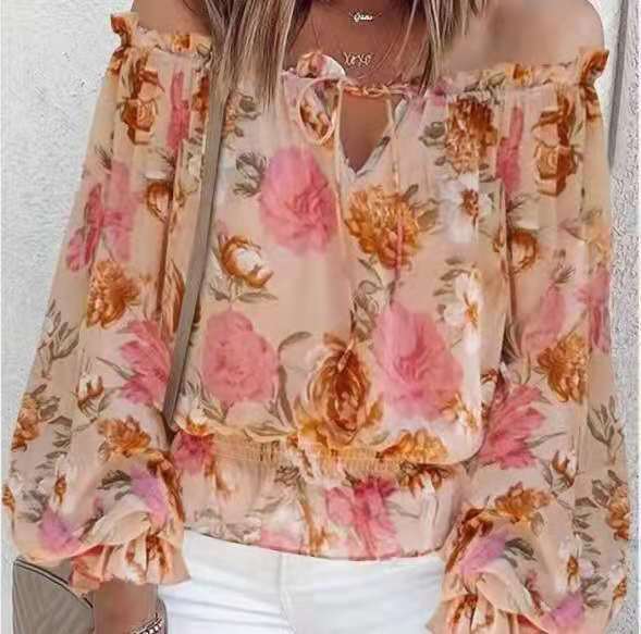 Chemise ample en mousseline de soie, style décontracté, en dentelle