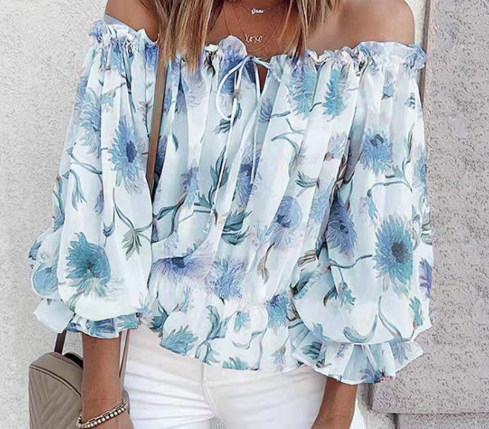 Chemise ample en mousseline de soie, style décontracté, en dentelle