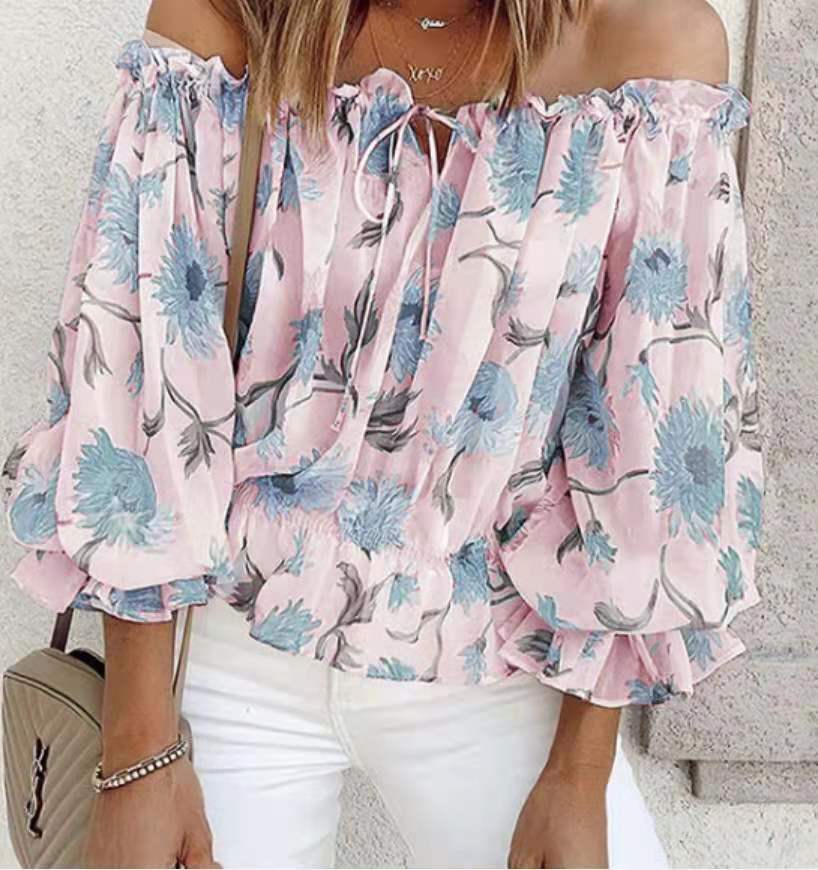 Chemise ample en mousseline de soie, style décontracté, en dentelle