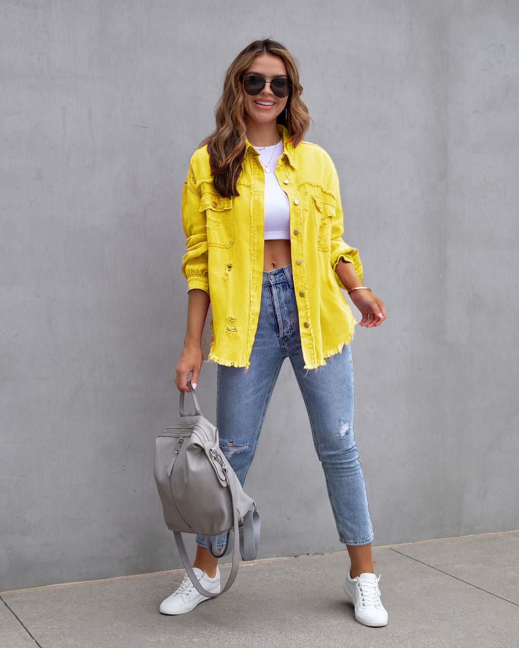 Veste chemise déchirée tendance