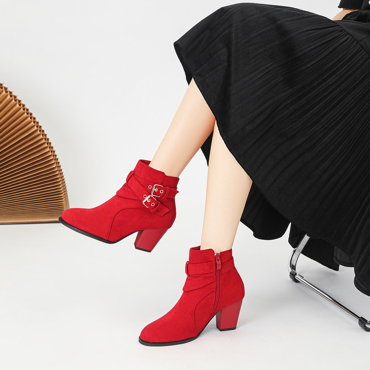 Bottines, tendance, confortables en daim