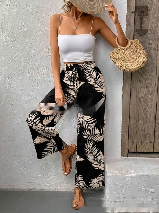 pantalon taille haute droite
