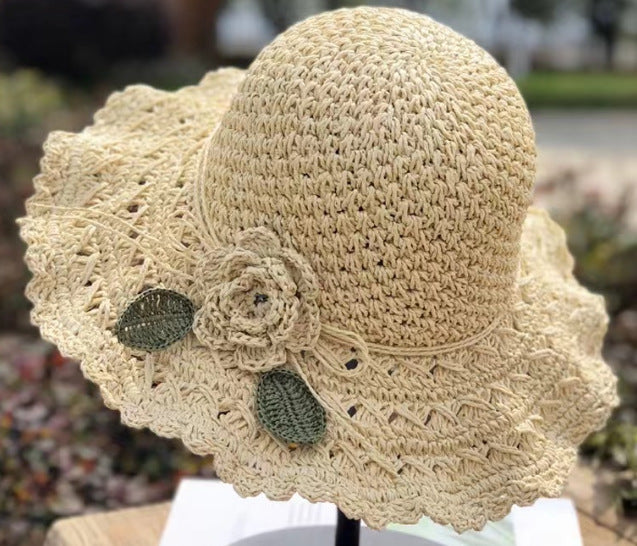 Chapeau d'été tissé à la main, chapeau de paille