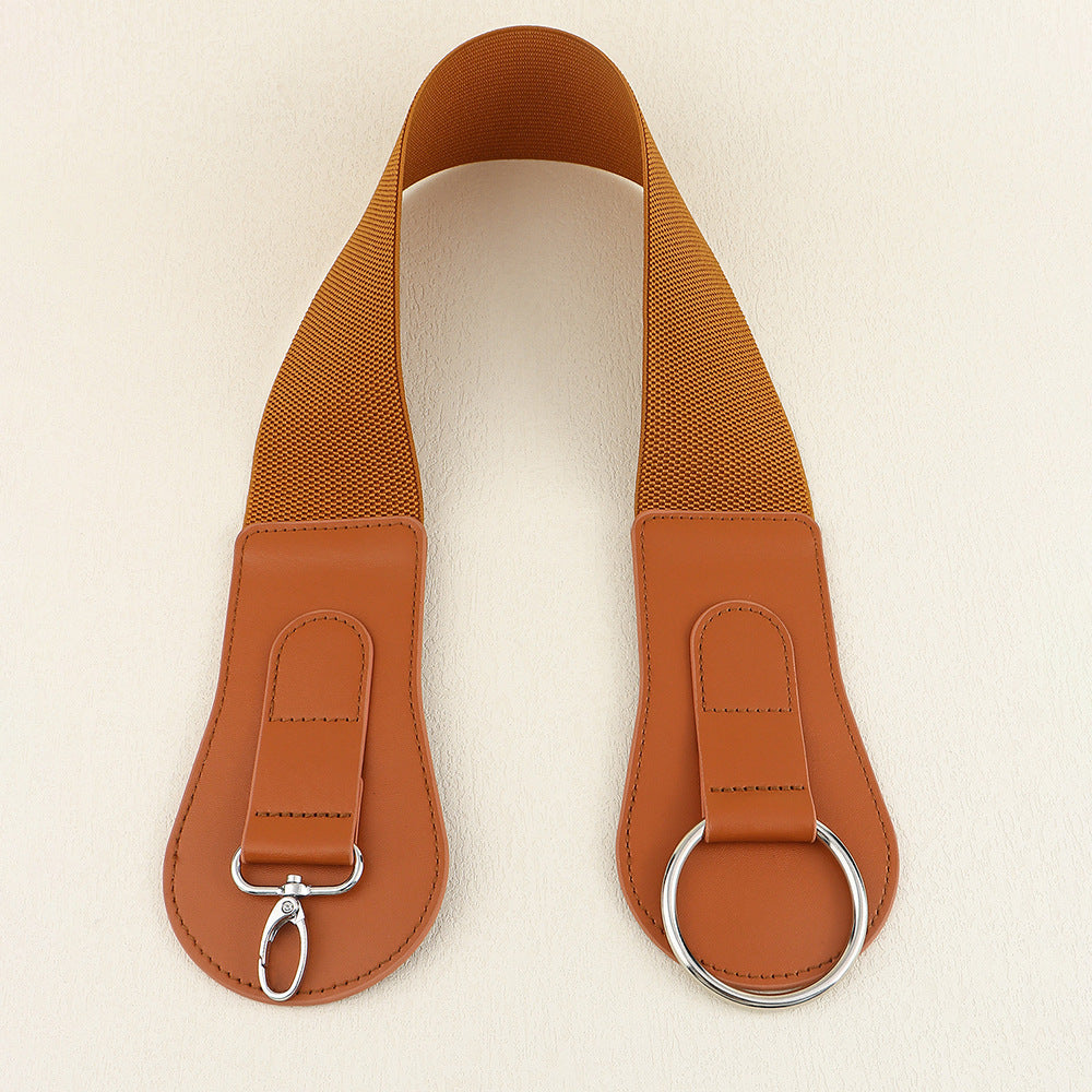 Ceinture large en cuir PU, simple et tendance