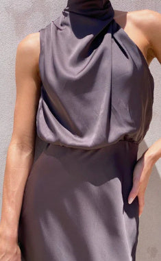 Costume deux pièces décontracté en satin
