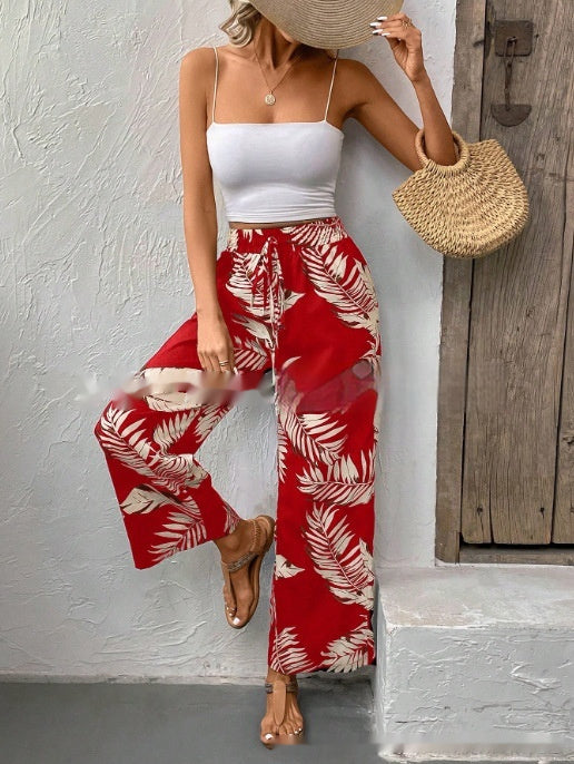 pantalon taille haute droite