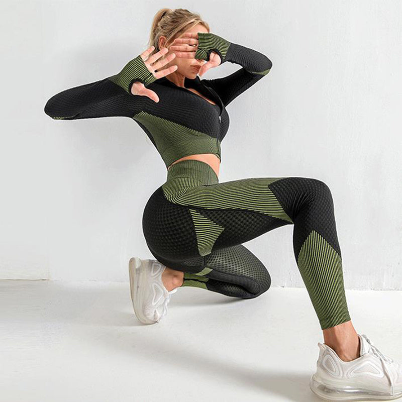 Ensemble de yoga 3 pièces sans coutures