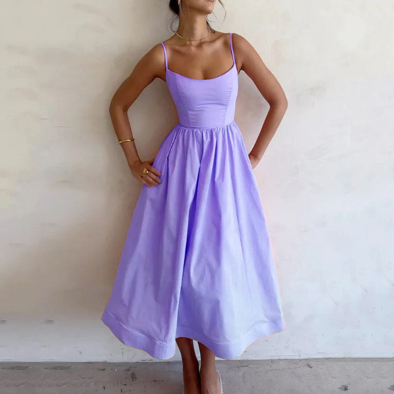 Robe à bretelles sexy et fraîche
