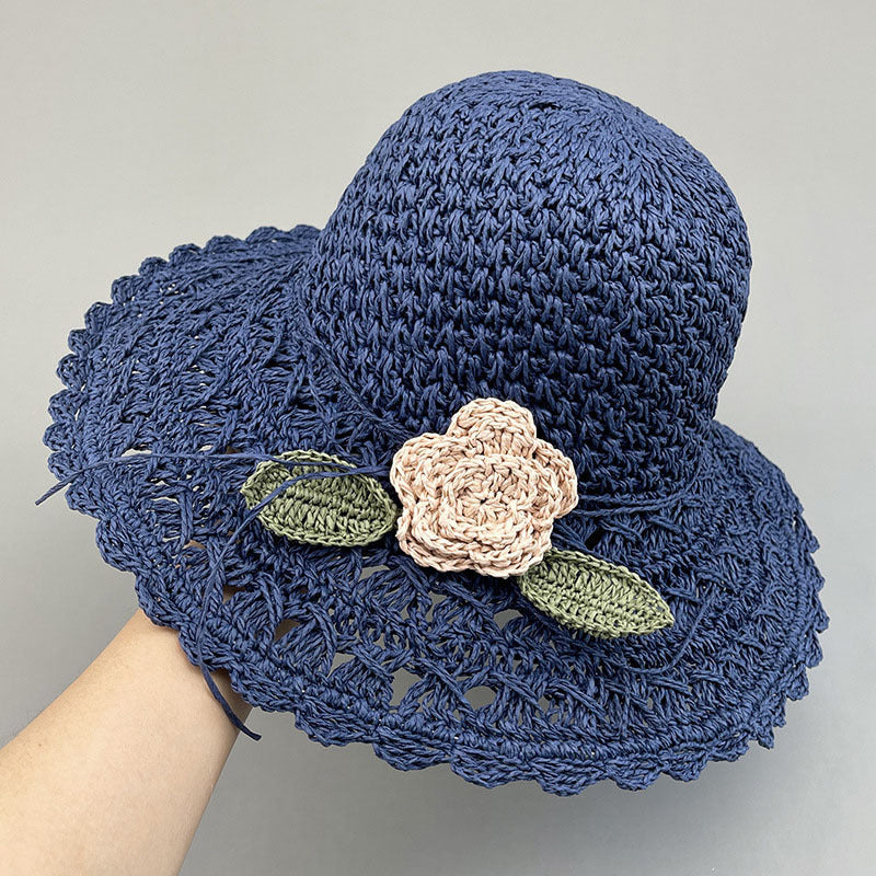 Chapeau d'été tissé à la main, chapeau de paille