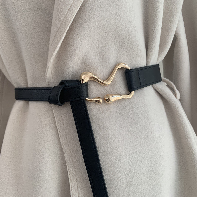 Ceinture fine avec décoration de nœud