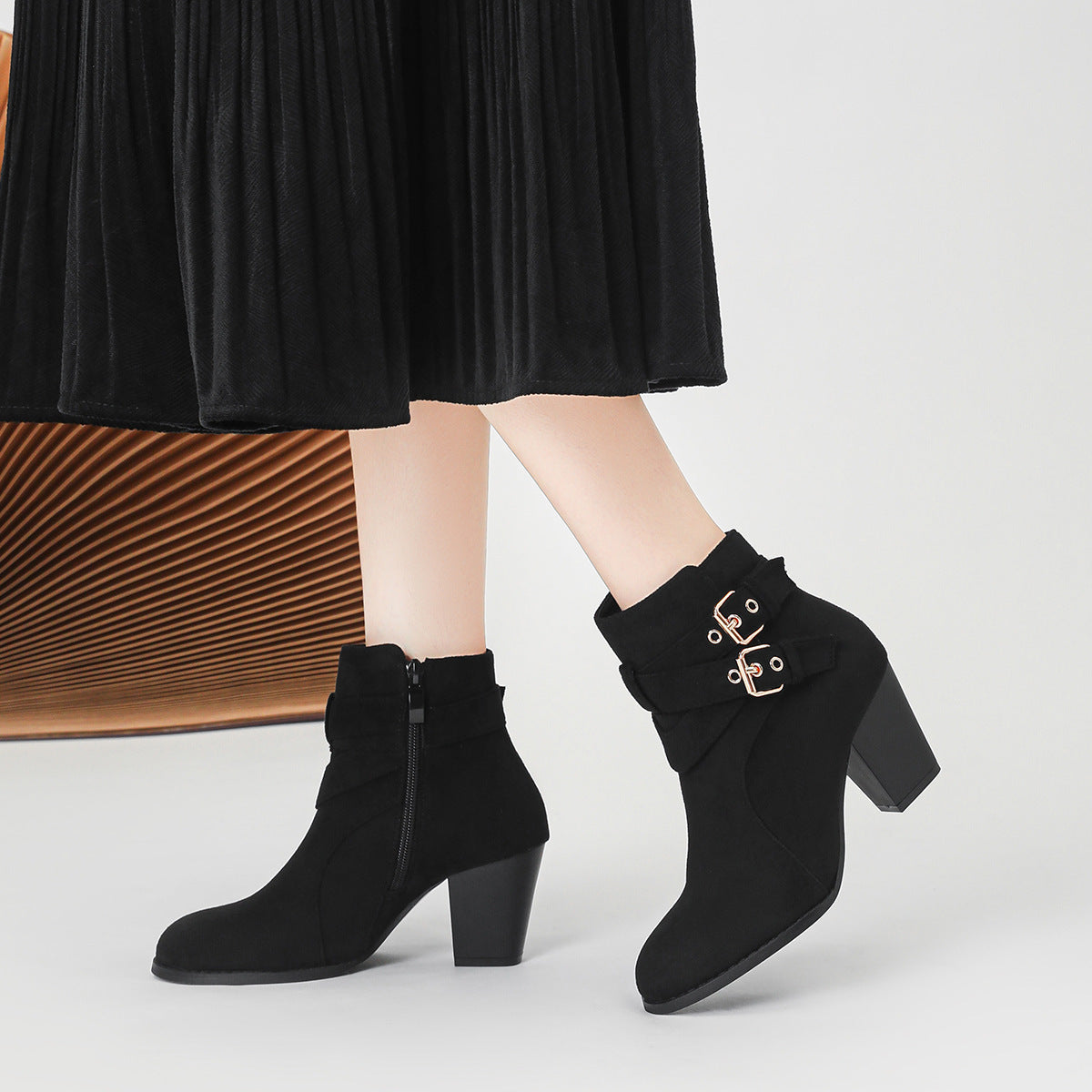 Bottines, tendance, confortables en daim