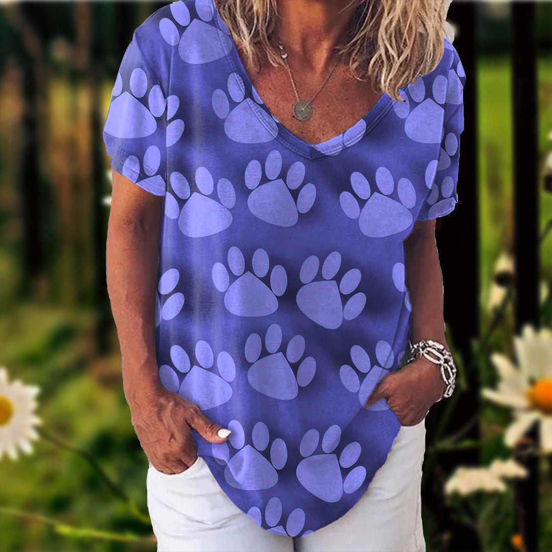 T-shirt à manches courtes imprimé en 3D, décontracté,
