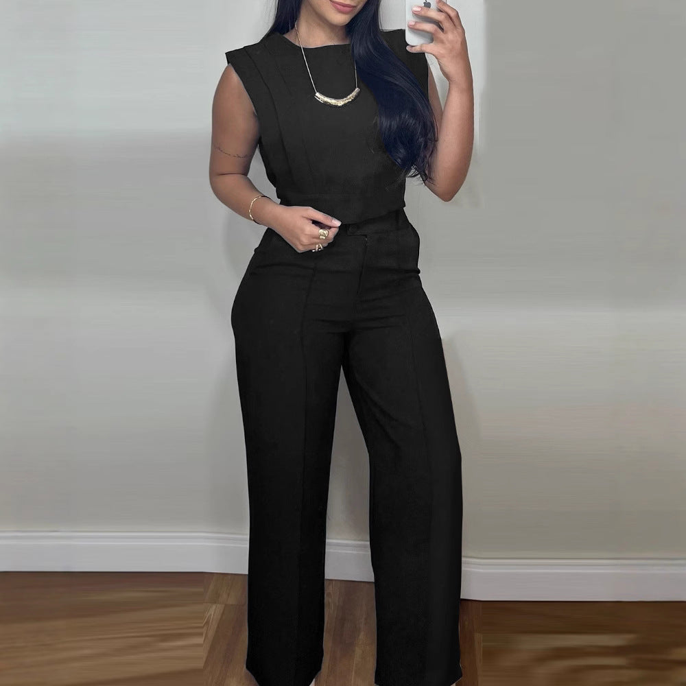 Ensemble sans manches, style décontracté