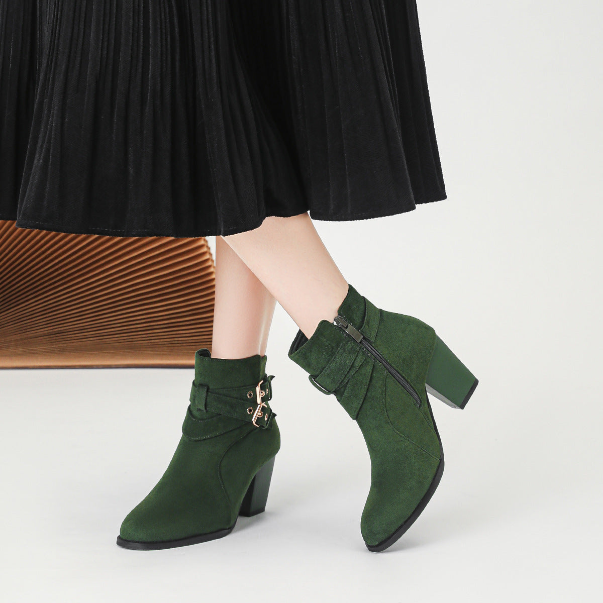 Bottines, tendance, confortables en daim