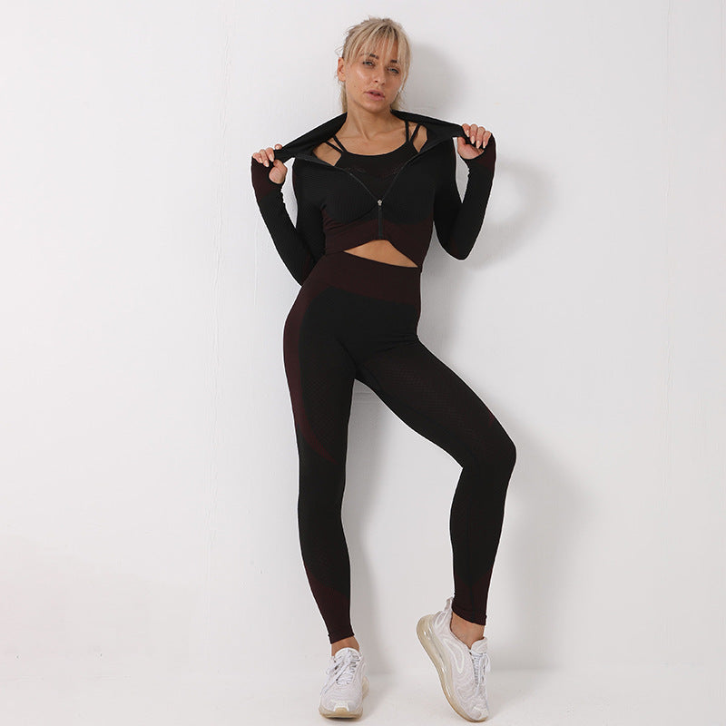 Ensemble de yoga 3 pièces sans coutures
