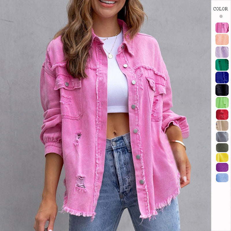 Veste chemise déchirée tendance