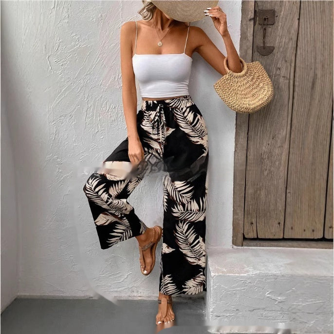pantalon taille haute droite