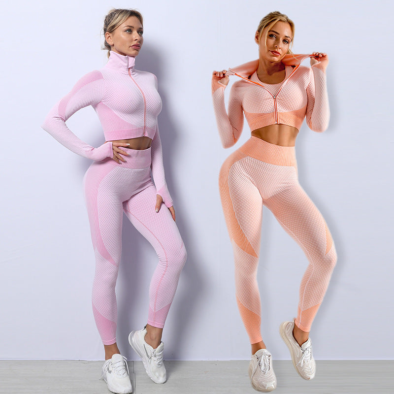 Ensemble de yoga 3 pièces sans coutures