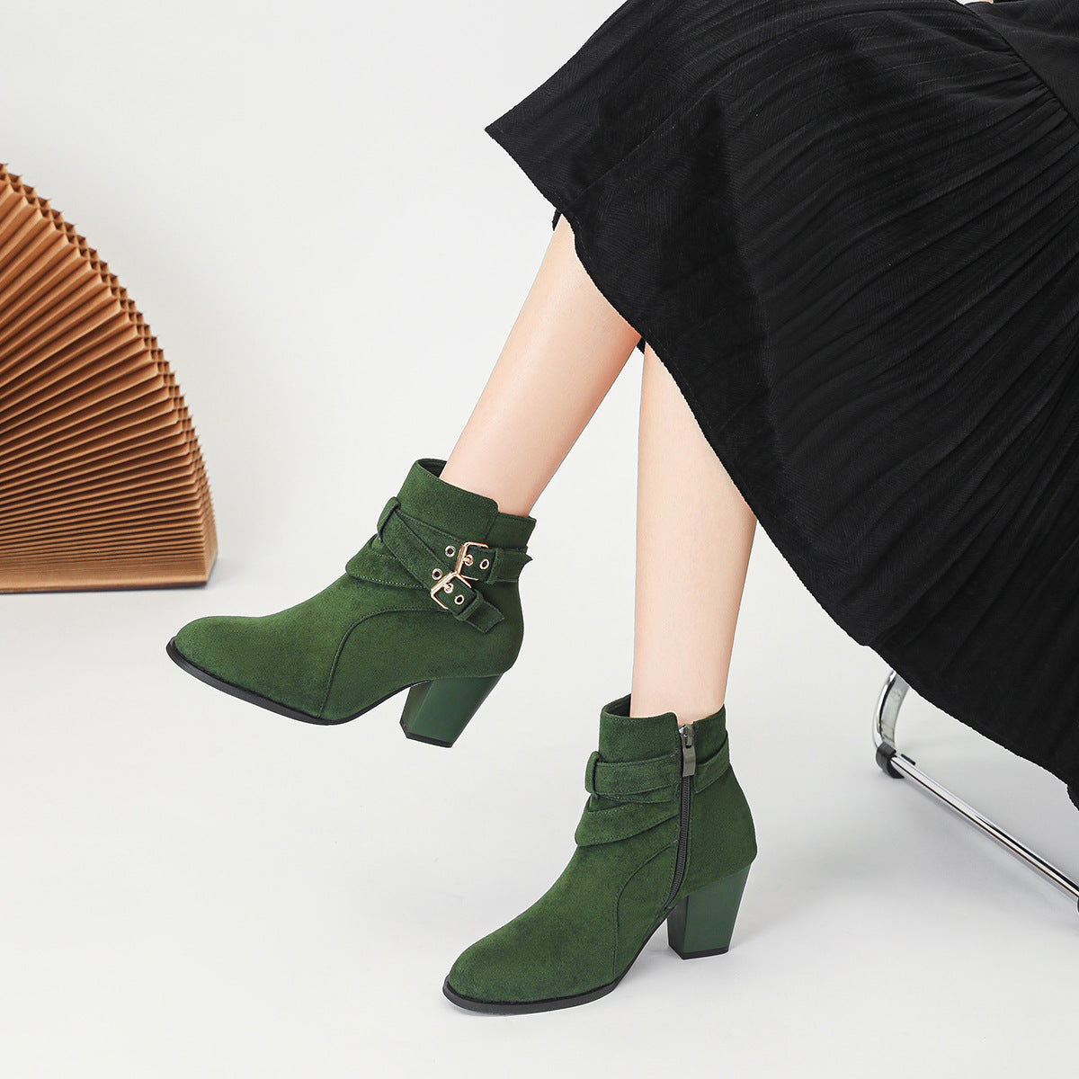 Bottines, tendance, confortables en daim