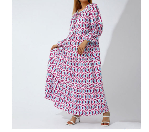 Robe bohème vintage, élégante, décontractée.