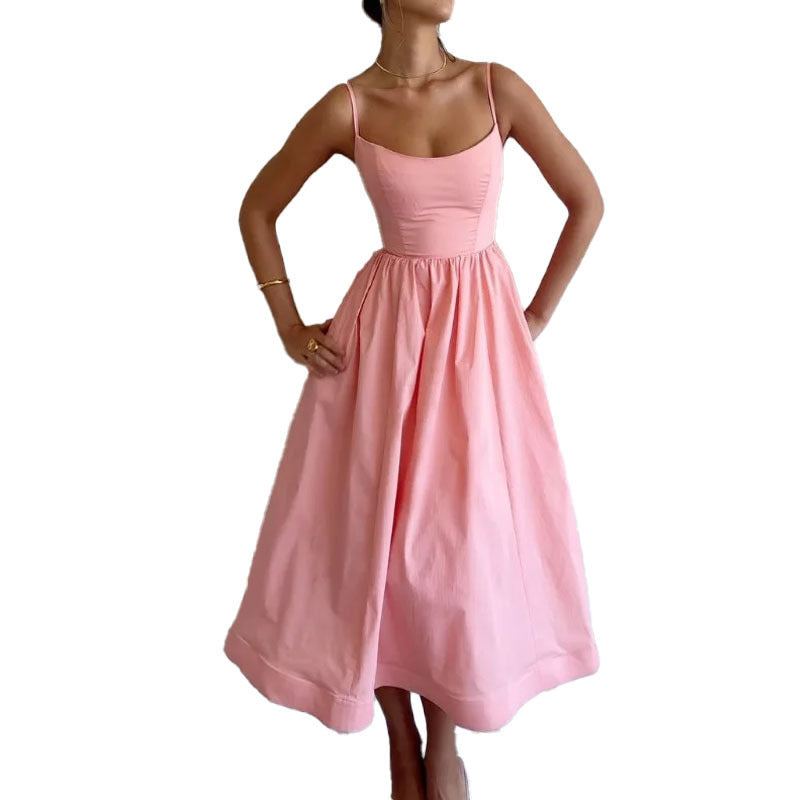 Robe à bretelles sexy et fraîche