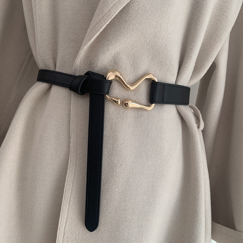 Ceinture fine avec décoration de nœud