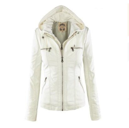 Veste Similicuir – Capuche Amovible, Zippée & Élégance Urbaine