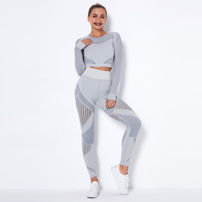 Combinaison de yoga absorbante à manches longues