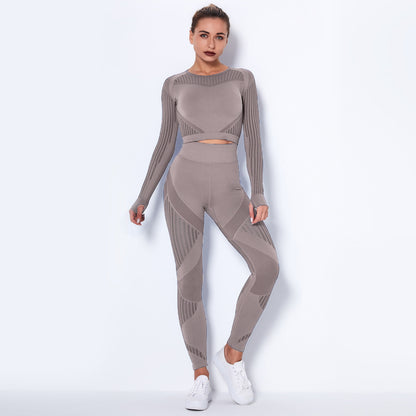 Combinaison de yoga absorbante à manches longues