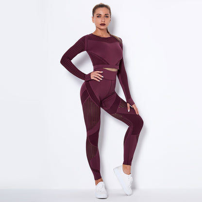 Combinaison de yoga absorbante à manches longues