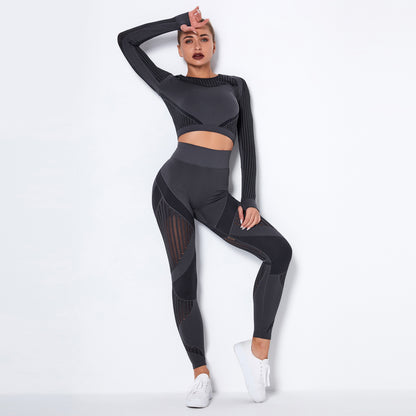 Combinaison de yoga absorbante à manches longues