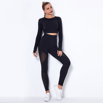 Combinaison de yoga absorbante à manches longues