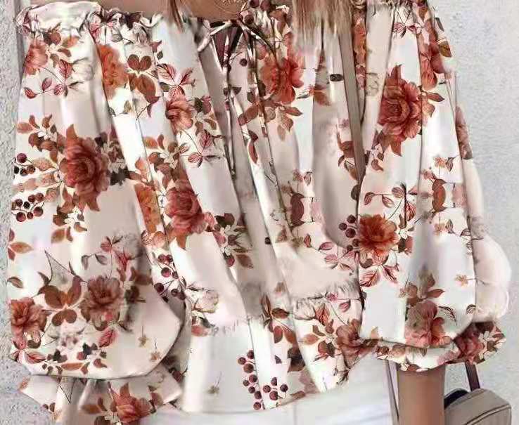 Chemise ample en mousseline de soie, style décontracté, en dentelle