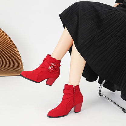 Bottines, tendance, confortables en daim