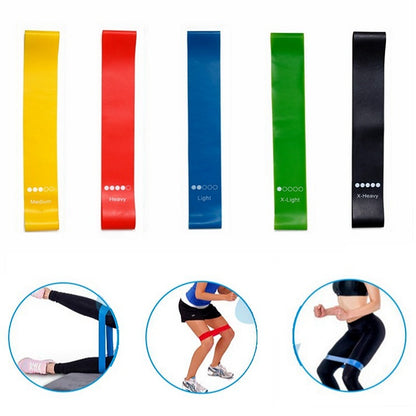 Élastiques de Fitness Multi-Résistances – 0.35mm à 1.1mm – Yoga & Pilates (5 niveaux)