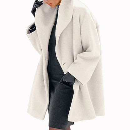 Manteau en laine, style décontracté et uni, idéal pour l'automne et l'hiver