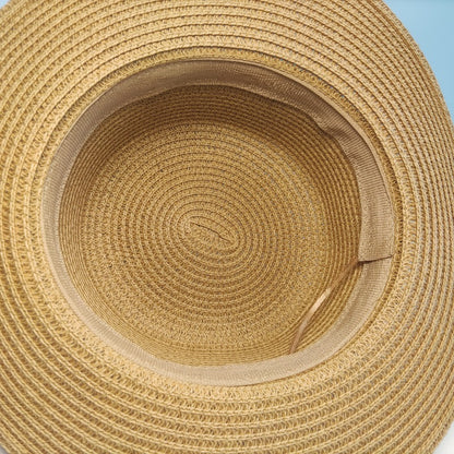 Chapeau de paille plat, Tressé Style Français