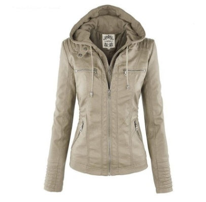 Veste Similicuir – Capuche Amovible, Zippée & Élégance Urbaine