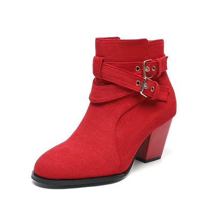 Bottines, tendance, confortables en daim