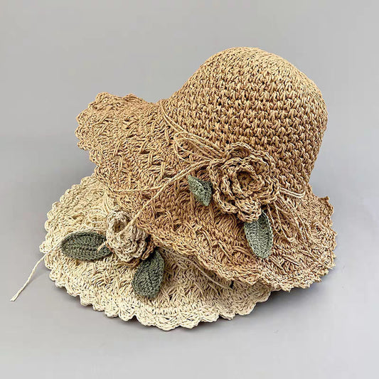 Chapeau d'été tissé à la main, chapeau de paille