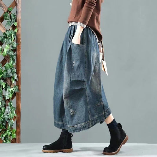 Jupe en jean vintage, élégante