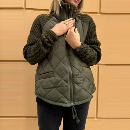 Veste Matelassée – Col Montant, Zippée & Poches Latérales