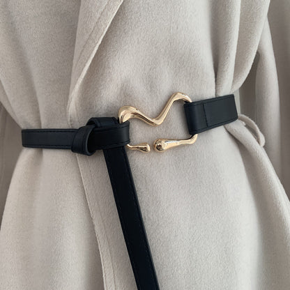 Ceinture fine avec décoration de nœud