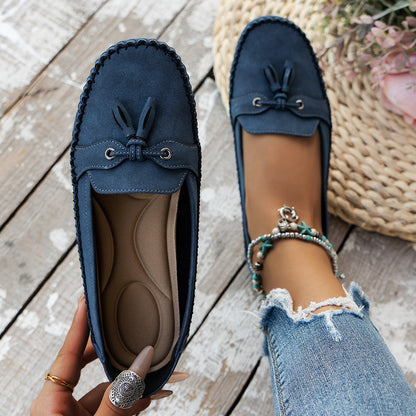 Mocassins à bout rond, tendance, antidérapantes, souples et confortables